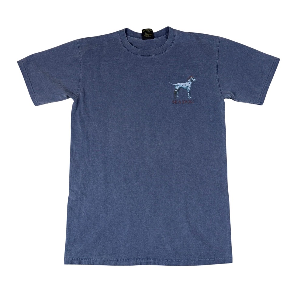 Sea Dog Sportswear Dog House Blues Skeleton Graphic T-Shirt Blue Mens Medium USA